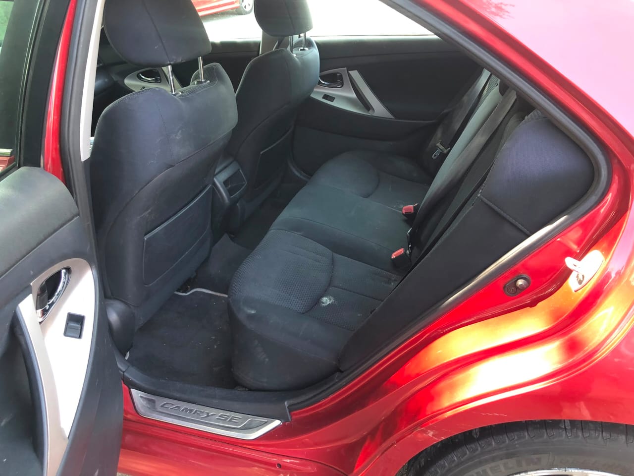 Red 2008 Toyota Camry rear view